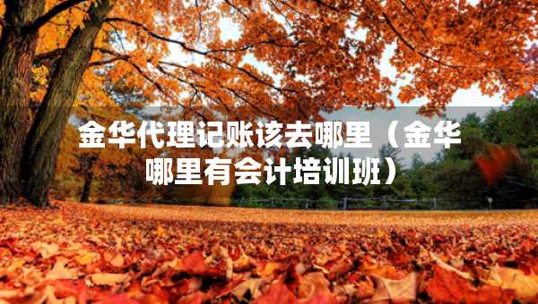 金華代理記賬該去哪里（金華哪里有會計培訓(xùn)班）
