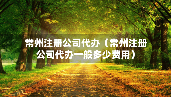 常州注冊(cè)公司代辦（常州注冊(cè)公司代辦一般多少費(fèi)用）