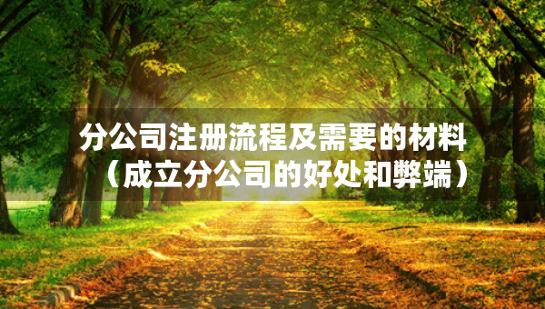 分公司注冊流程及需要的材料（成立分公司的好處和弊端）