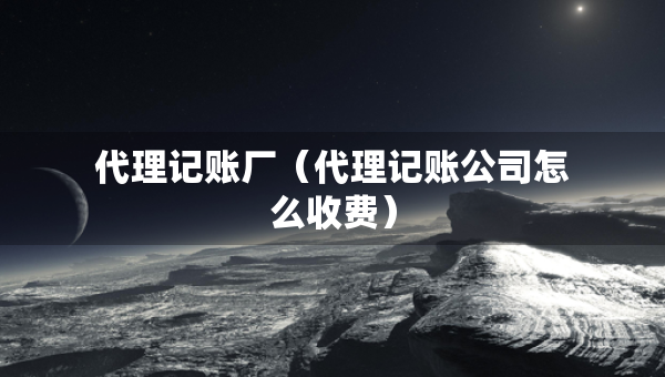 代理記賬廠（代理記賬公司怎么收費）