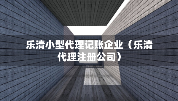 樂清小型代理記賬企業(yè)（樂清代理注冊(cè)公司）