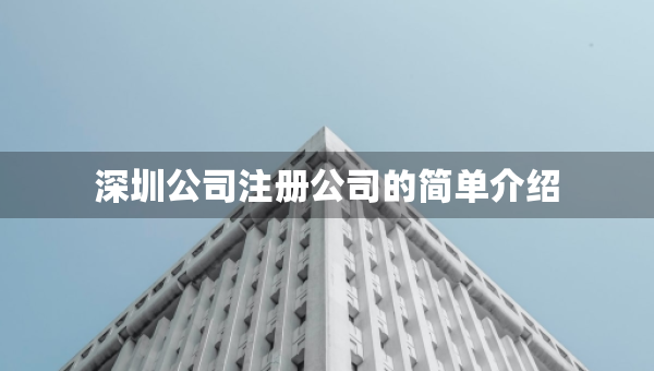 深圳公司注冊公司的簡單介紹