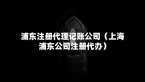 浦東注冊(cè)代理記賬公司（上海浦東公司注冊(cè)代辦）