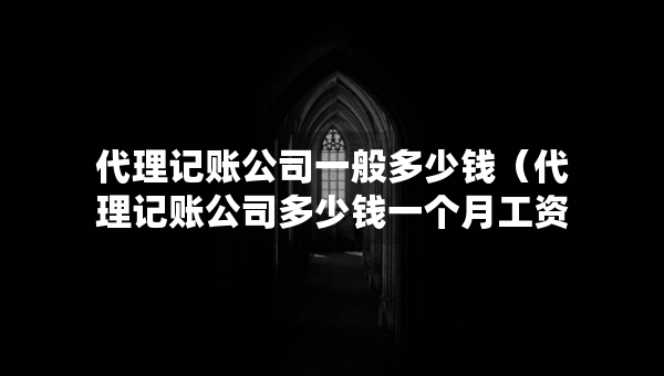 代理記賬公司一般多少錢（代理記賬公司多少錢一個(gè)月工資）