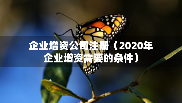 企業(yè)增資公司注冊(cè)（2020年企業(yè)增資需要的條件）