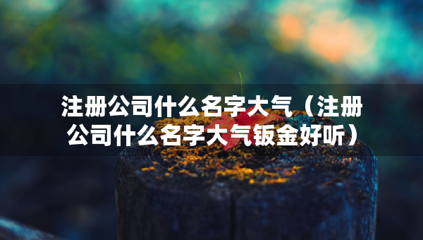 注冊公司什么名字大氣（注冊公司什么名字大氣鈑金好聽）