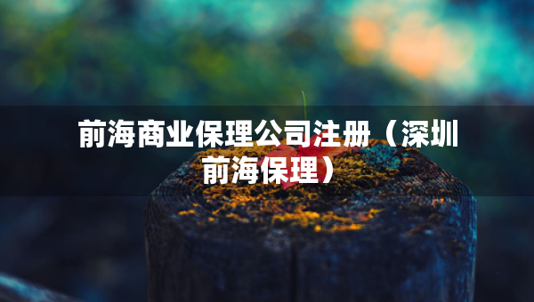 前海商業(yè)保理公司注冊（深圳前海保理）