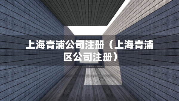 上海青浦公司注冊(cè)（上海青浦區(qū)公司注冊(cè)）