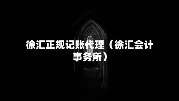 徐匯正規(guī)記賬代理（徐匯會計事務(wù)所）