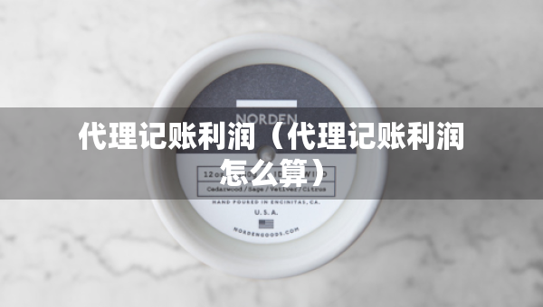 代理記賬利潤（代理記賬利潤怎么算）