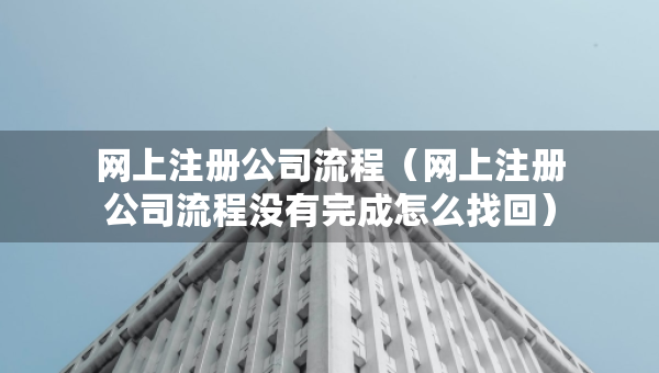 網(wǎng)上注冊公司流程（網(wǎng)上注冊公司流程沒有完成怎么找回）