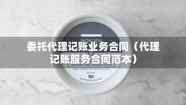 委托代理記賬業(yè)務(wù)合同（代理記賬服務(wù)合同范本）
