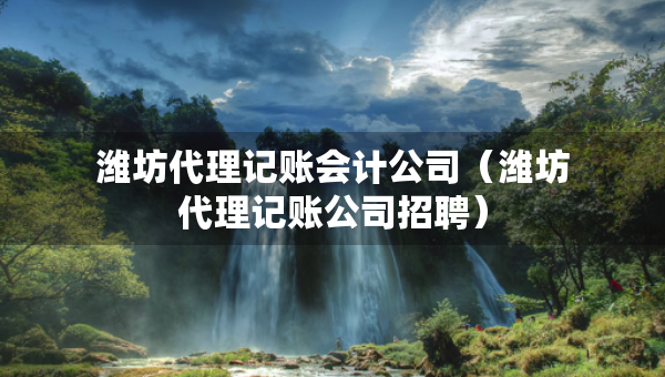 濰坊代理記賬會(huì)計(jì)公司（濰坊代理記賬公司招聘）