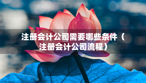 注冊會計公司需要哪些條件（注冊會計公司流程）