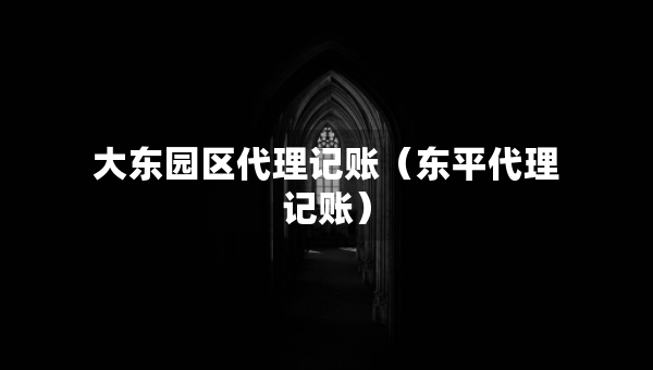 大東園區(qū)代理記賬（東平代理記賬）