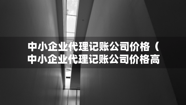 中小企業(yè)代理記賬公司價格（中小企業(yè)代理記賬公司價格高嗎）