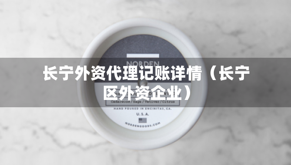 長寧外資代理記賬詳情（長寧區(qū)外資企業(yè)）