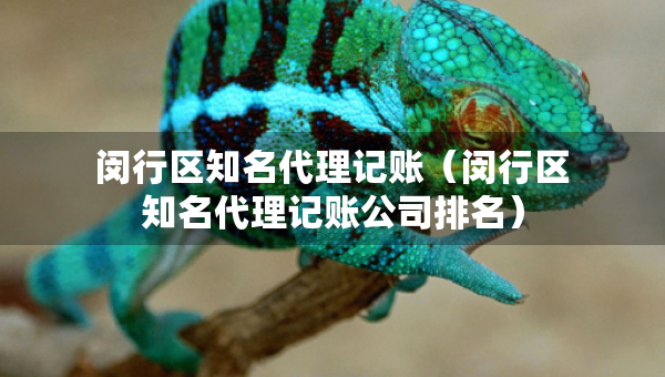 閔行區(qū)知名代理記賬（閔行區(qū)知名代理記賬公司排名）