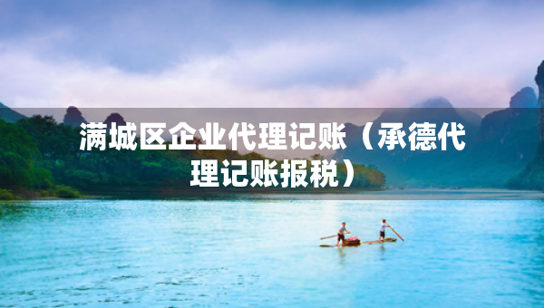 滿城區(qū)企業(yè)代理記賬（承德代理記賬報稅）
