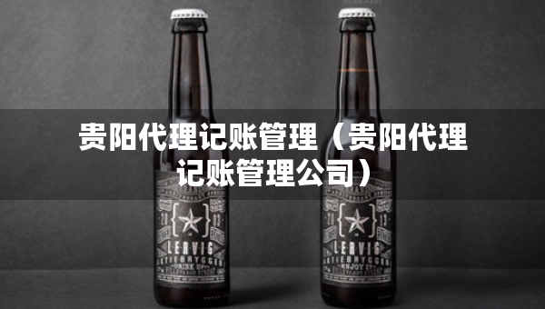 貴陽代理記賬管理（貴陽代理記賬管理公司）