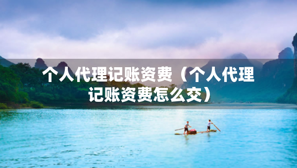 個(gè)人代理記賬資費(fèi)（個(gè)人代理記賬資費(fèi)怎么交）