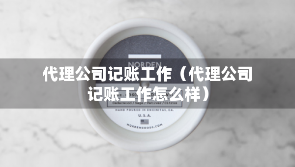 代理公司記賬工作（代理公司記賬工作怎么樣）
