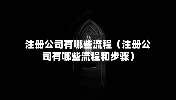 注冊公司有哪些流程（注冊公司有哪些流程和步驟）