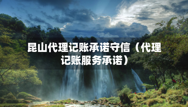 昆山代理記賬承諾守信（代理記賬服務(wù)承諾）