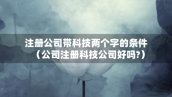 注冊(cè)公司帶科技兩個(gè)字的條件（公司注冊(cè)科技公司好嗎?）