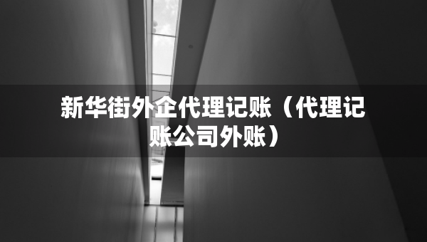 新華街外企代理記賬（代理記賬公司外賬）