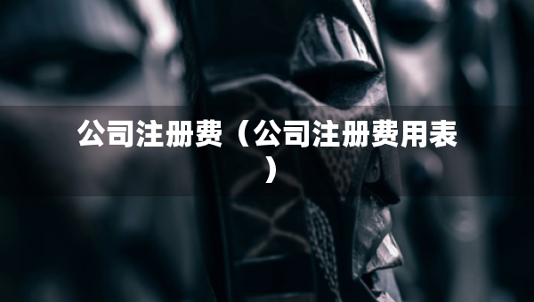 公司注冊(cè)費(fèi)（公司注冊(cè)費(fèi)用表）