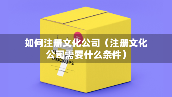 如何注冊(cè)文化公司（注冊(cè)文化公司需要什么條件）