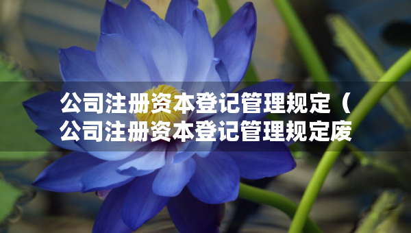 公司注冊資本登記管理規(guī)定（公司注冊資本登記管理規(guī)定廢止）