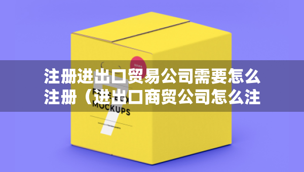注冊進出口貿易公司需要怎么注冊（進出口商貿公司怎么注冊）