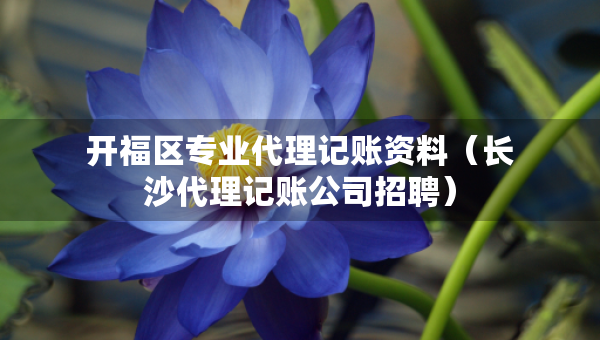 開福區(qū)專業(yè)代理記賬資料（長(zhǎng)沙代理記賬公司招聘）