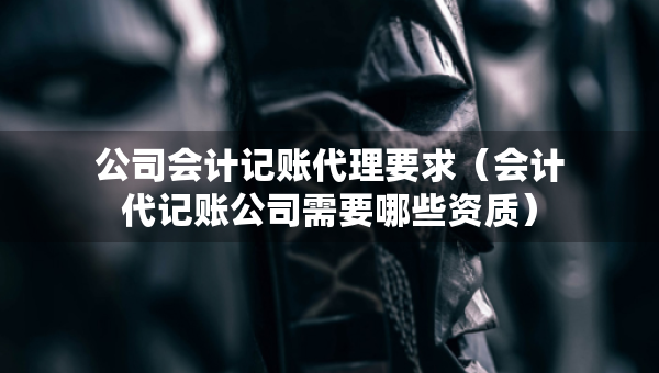 公司會(huì)計(jì)記賬代理要求（會(huì)計(jì)代記賬公司需要哪些資質(zhì)）