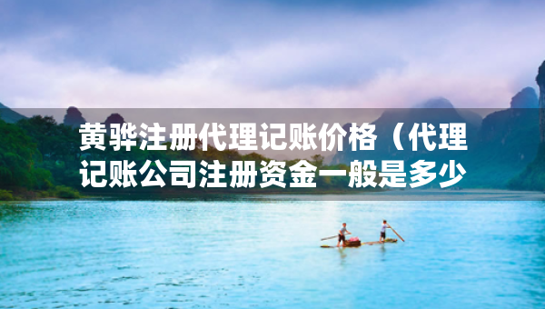 黃驊注冊代理記賬價格（代理記賬公司注冊資金一般是多少）