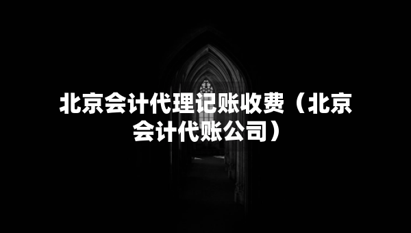 北京會計代理記賬收費（北京會計代賬公司）