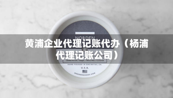 黃浦企業(yè)代理記賬代辦（楊浦代理記賬公司）