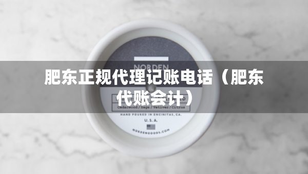 肥東正規(guī)代理記賬電話（肥東代賬會計）