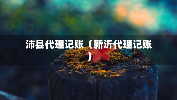 沛縣代理記賬（新沂代理記賬）