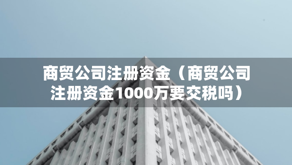 商貿(mào)公司注冊資金（商貿(mào)公司注冊資金1000萬要交稅嗎）