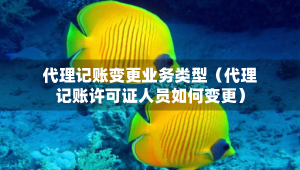 代理記賬變更業(yè)務(wù)類(lèi)型（代理記賬許可證人員如何變更）
