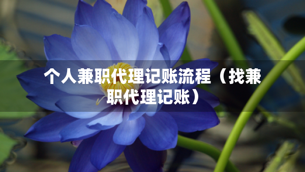 個人兼職代理記賬流程（找兼職代理記賬）