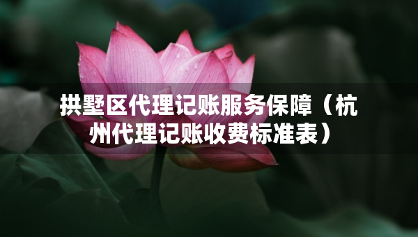 拱墅區(qū)代理記賬服務(wù)保障（杭州代理記賬收費(fèi)標(biāo)準(zhǔn)表）
