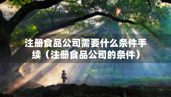 注冊食品公司需要什么條件手續(xù)（注冊食品公司的條件）