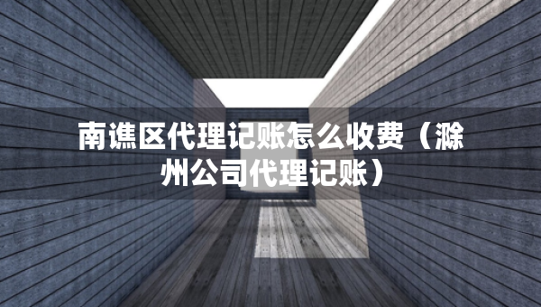 南譙區(qū)代理記賬怎么收費（滁州公司代理記賬）