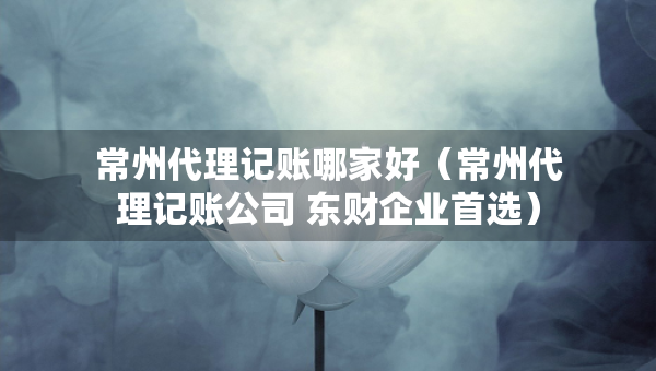 常州代理記賬哪家好（常州代理記賬公司 東財企業(yè)首選）