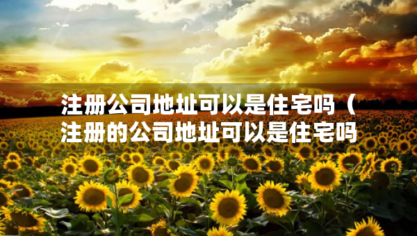 注冊(cè)公司地址可以是住宅嗎（注冊(cè)的公司地址可以是住宅嗎）