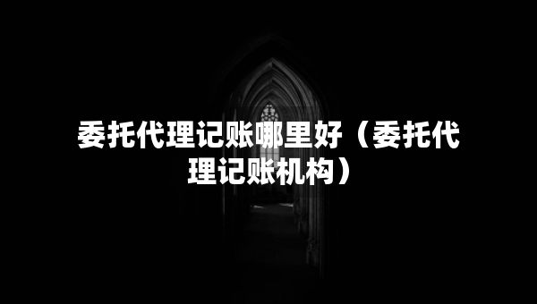 委托代理記賬哪里好（委托代理記賬機(jī)構(gòu)）
